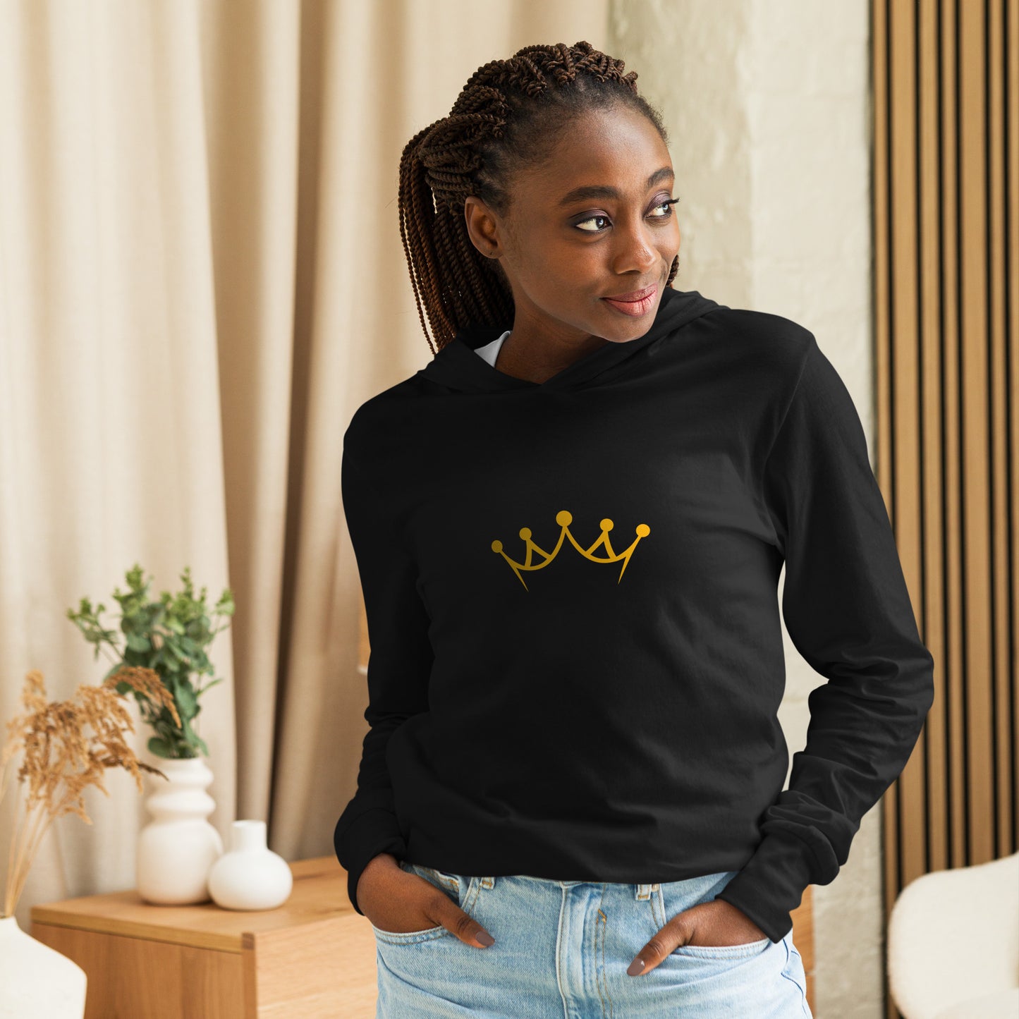Wear Your Crown Hooded long-sleeve tee