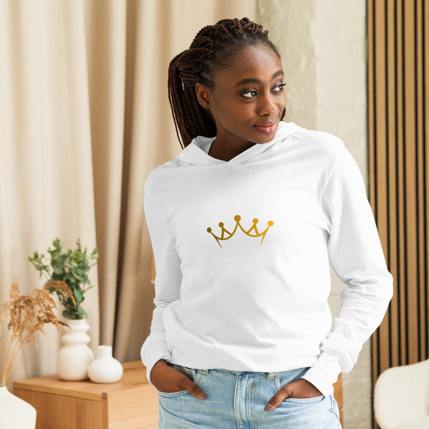 Wear Your Crown Hooded long-sleeve tee